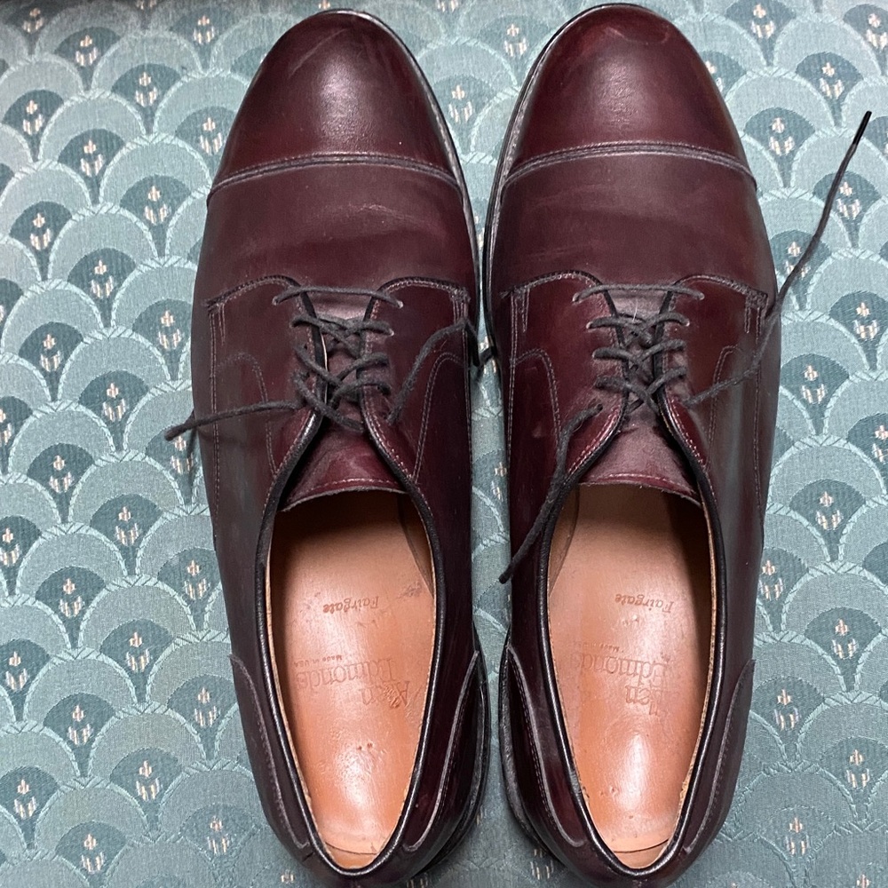 Vintage Allen Edmonds Fairgate Men's Burgundy Leather Dress Shoes 10.5 D